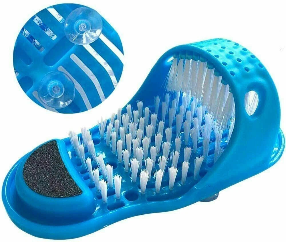 Bath Shower Spa Easy Cleaner Scrub Foot Scrubber Brush Slipper Feet Massage Wash