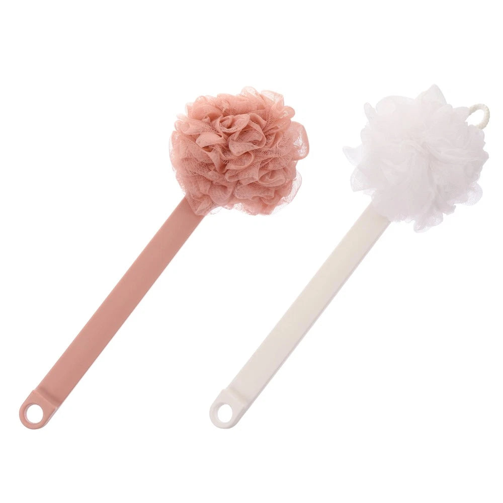 2pcs Long Handle Bath Brush Bristle Bathing Brush Household Bathing Accessories
