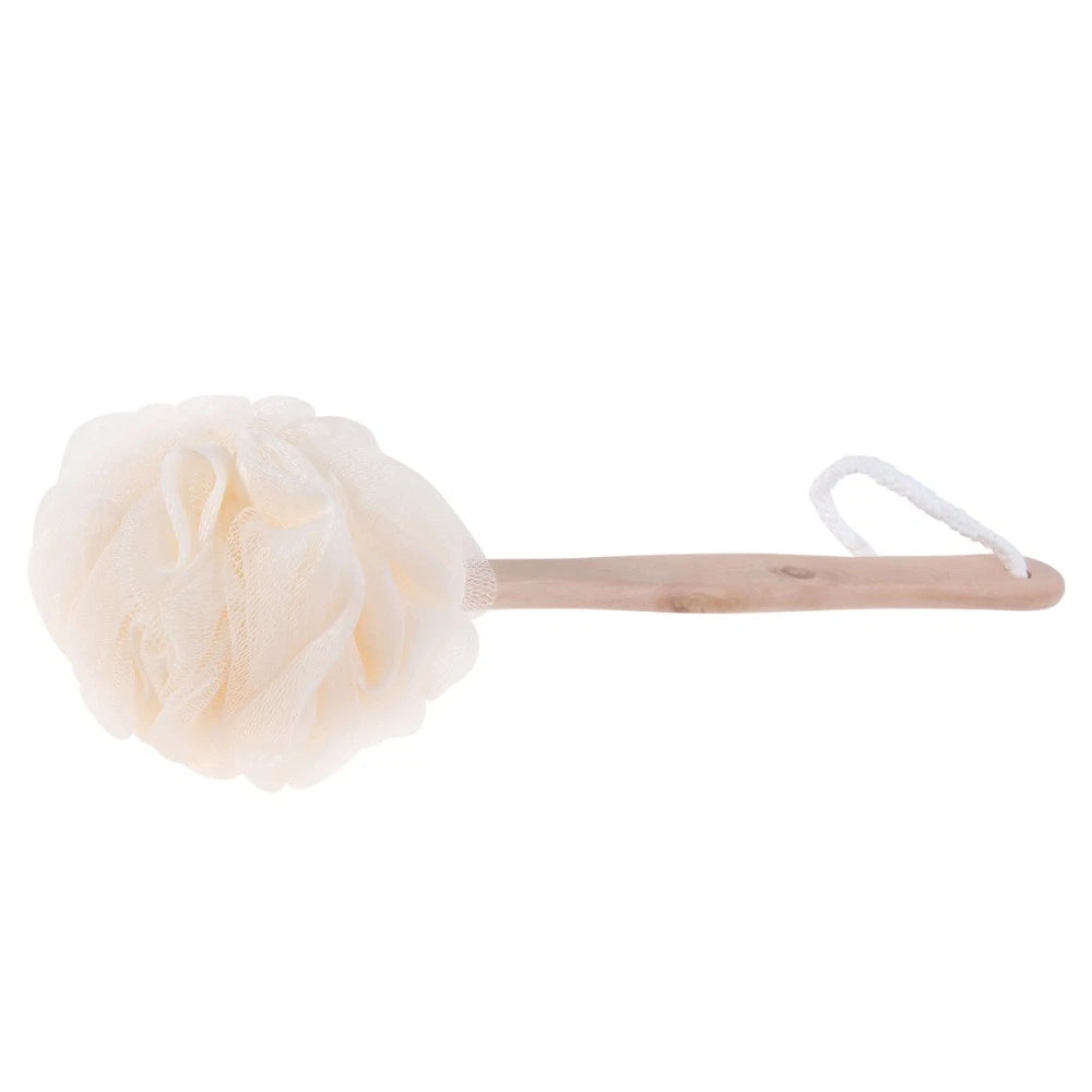 Bath Exfoliating Sponge Brush Long Handle Mesh Loofah Back Scrubber