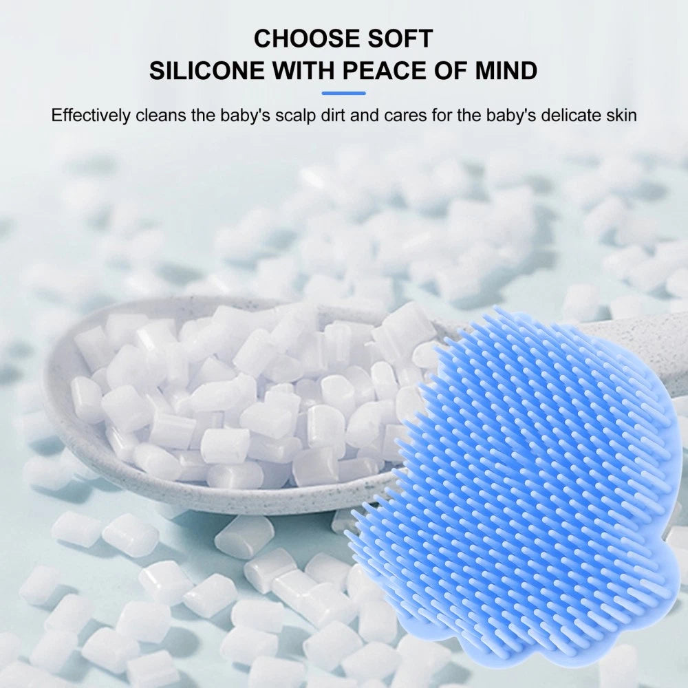 Infant Bath Bathing Scrubber Silicone Infant Shower Brush Bath Brush