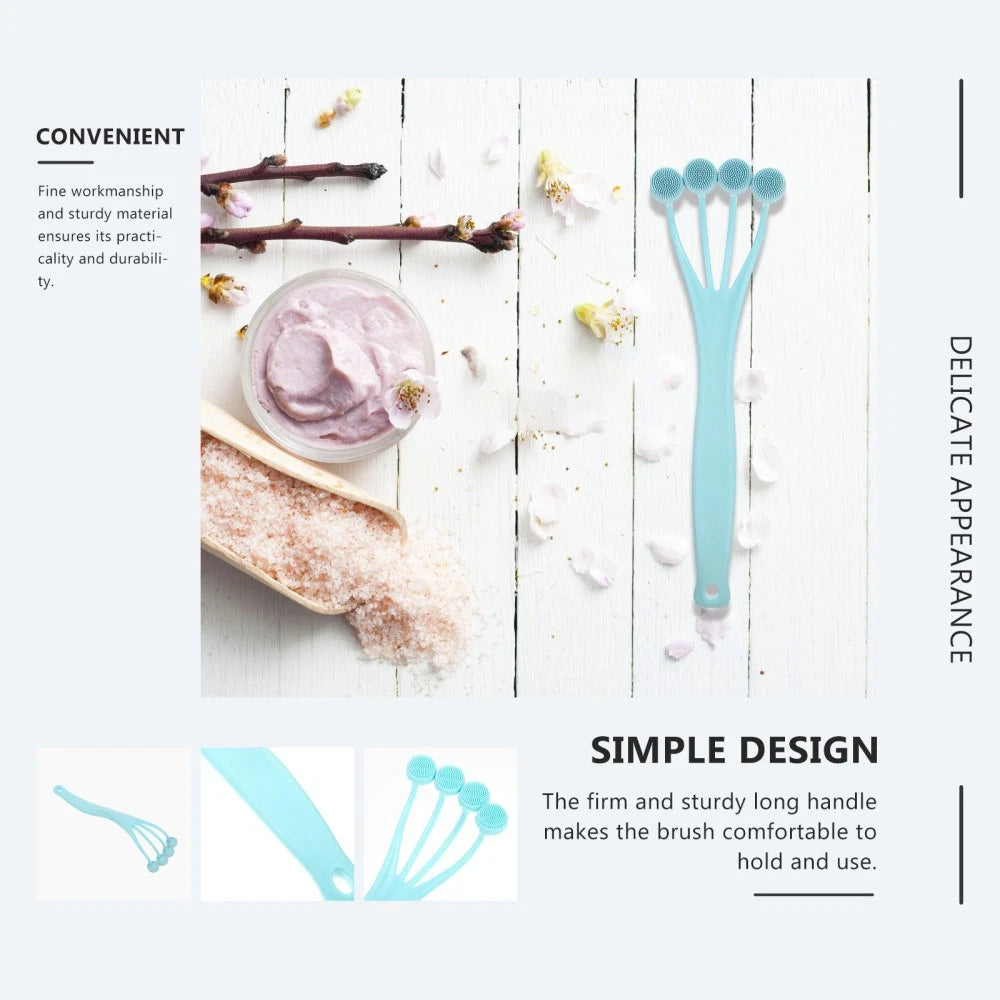 2 Pack Exfoliating Bath Brush Back Scrubber for Shower Miss Long Handle