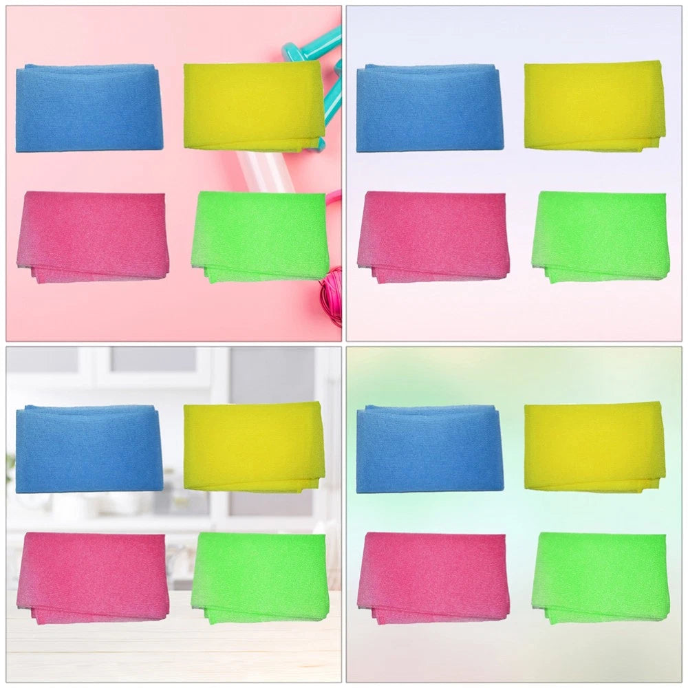 8 Pcs Back Scrub Foam Towel Exfoliator for Shower Bath Scrubber Body Brushes