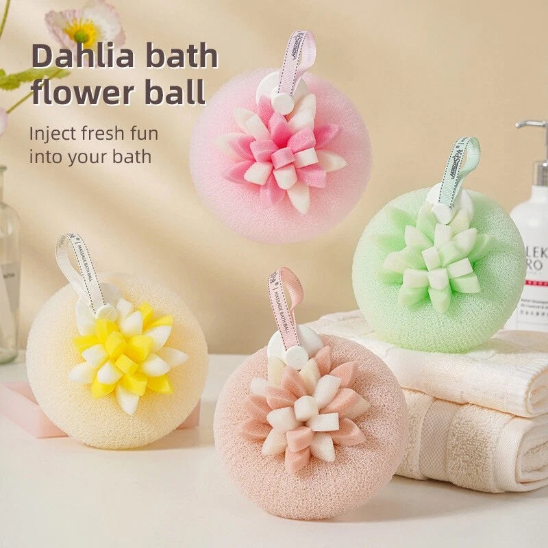 with Suction Cup Shower Bath Ball Sponge Bubble Brush  Household