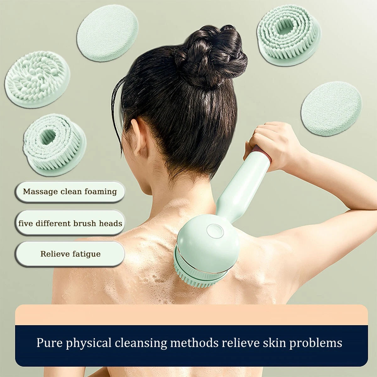 electric shower brush for body,electric body brush,electric back scrubber,gift