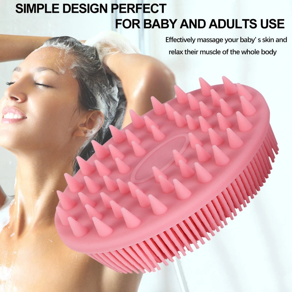 2Pcs Baby Shower Bath Brush Massage Shower Brushes for Home Travel