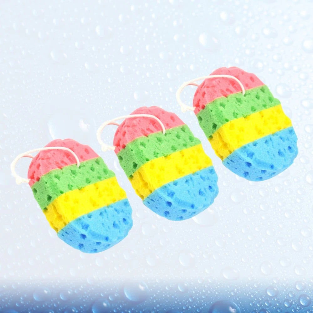3 Pcs Bath Sponge Scrubbing Brush Sponges Scrubbers Bathing Tools