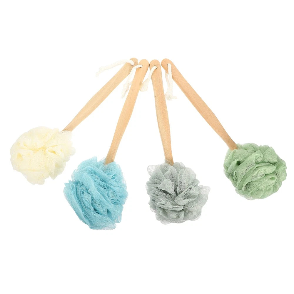 4 Pcs Bath Brush Rubs Back Ball Man Scrubber Scratcher for Shower