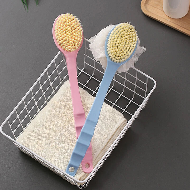 Long Handle Rubbing Back Bath Brush Flower Ball For Adult Soft Hair Dual PurYYR