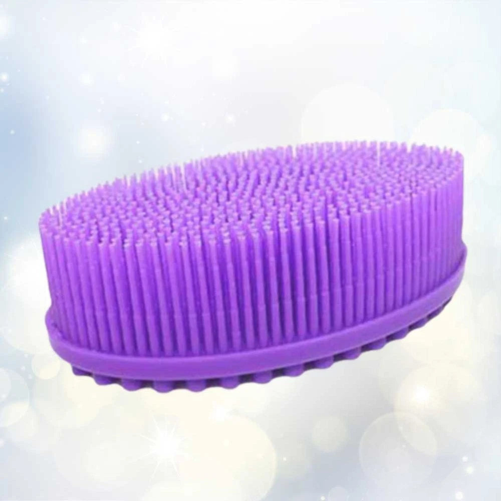 2 PCS Bath Brush Body Scrubber Silicone Exfoliator Baby Washing Bathing