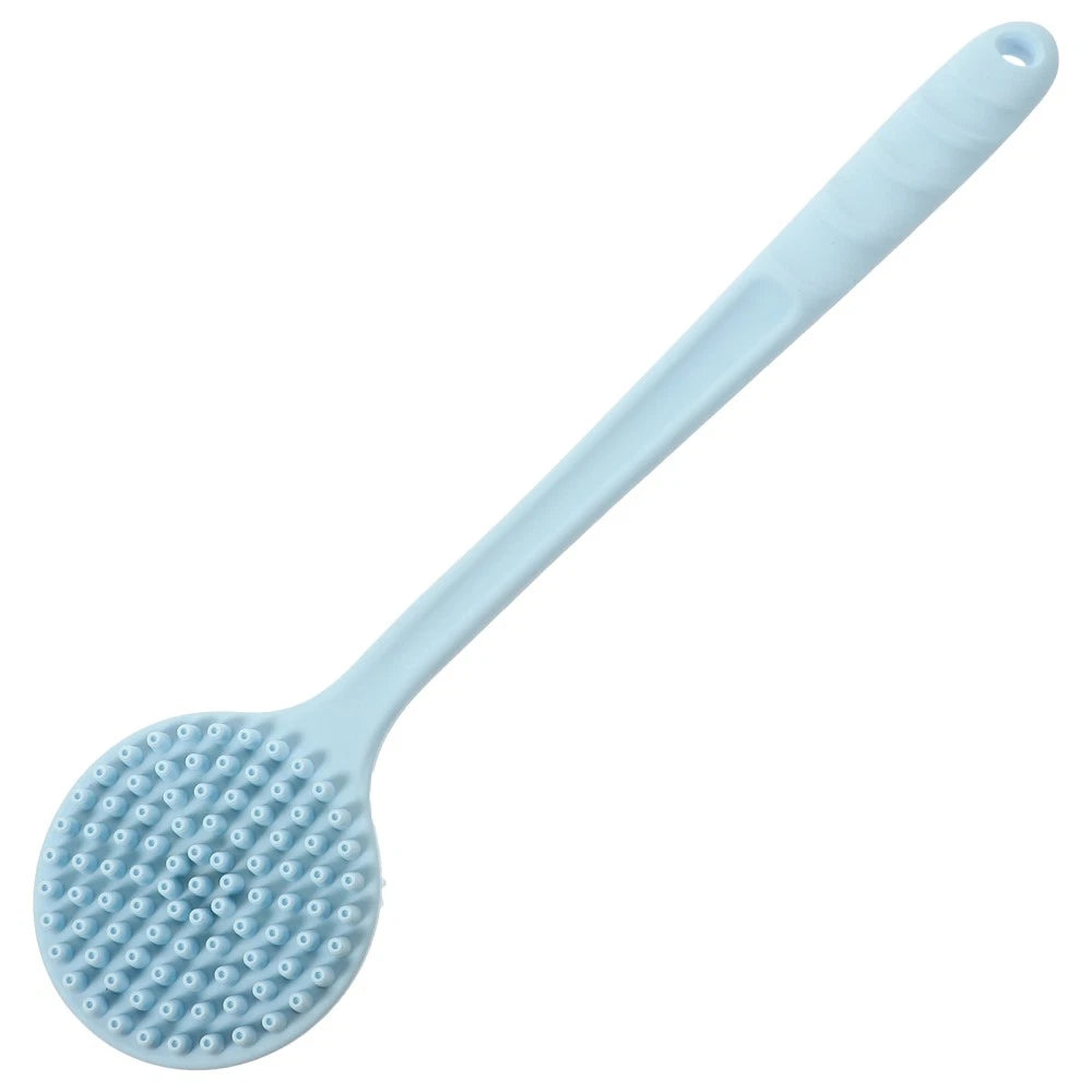 Silicone Bath Brush Shower Back Cleaning Scrubber Man Body with Handle