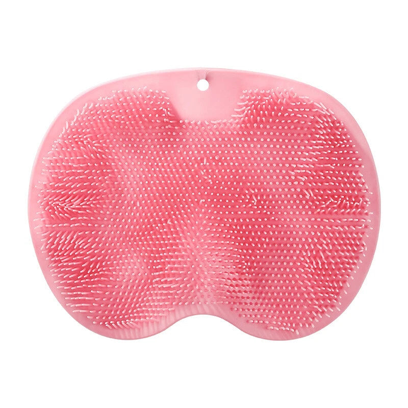Silicone Rub Back Brush Non-slip Wash Foot Pad  with Sucker Massage Shower Mat