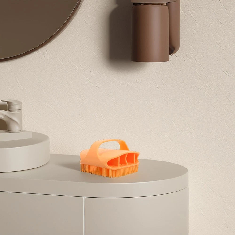 Silicone Bath Massage Brush Man Bathing Back Scrubber for Shower Men