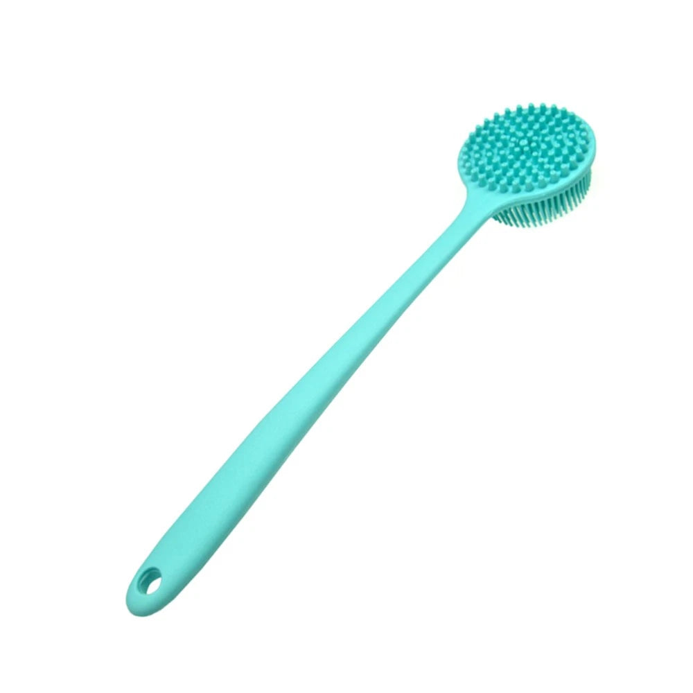 Silicone Bath Brush Back Exfoliator for Shower Exfoliating Scrub Long Handle