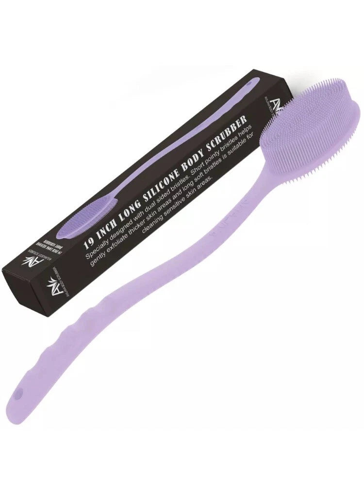 Avilana Silicone Long Handle Body Brush: Hygienic, Durable, Lathers Well
