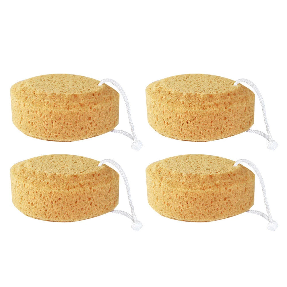 4Pcs Adult Shower Sponge Bath Natural Sea Massaging Household Bathing Brush