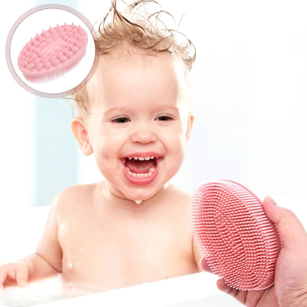 2 Pack Silicone Bath Brush Child Man Massage for Infant Scrubber