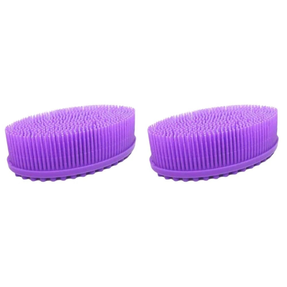 2 PCS Bath Brush Body Scrubber Silicone Exfoliator Baby Washing Bathing