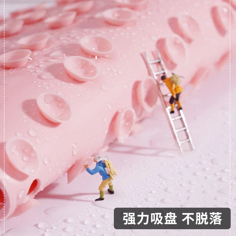 Silicone Rub Back Brush Non-slip Wash Foot Pad  with Sucker Massage Shower Mat