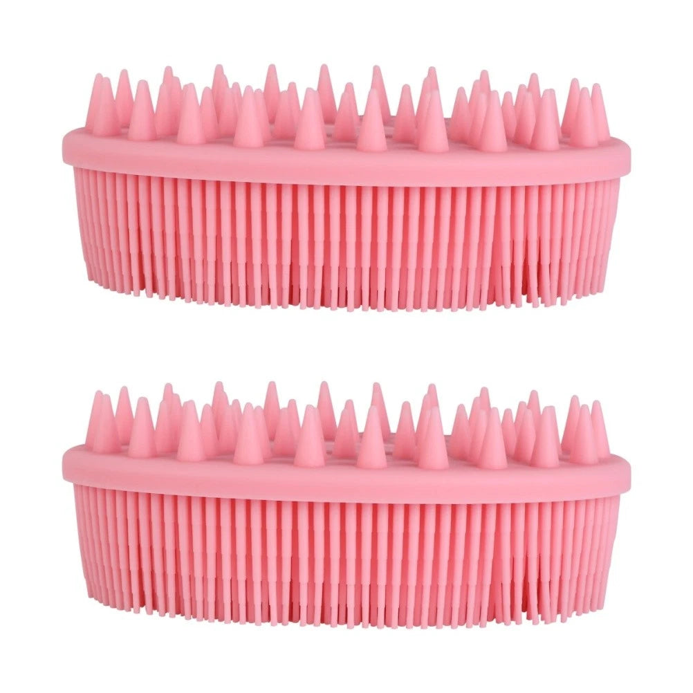 2Pcs Baby Shower Bath Brush Massage Shower Brushes for Home Travel