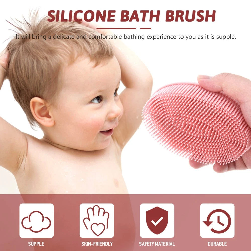 2 Pack Silicone Bath Brush Child Man Massage for Infant Scrubber