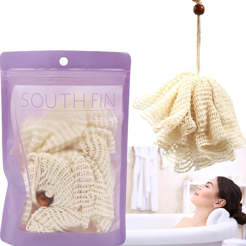 Bath Flower Towel Brush Exfoliating Body Scrubber Mesh Ball Shower