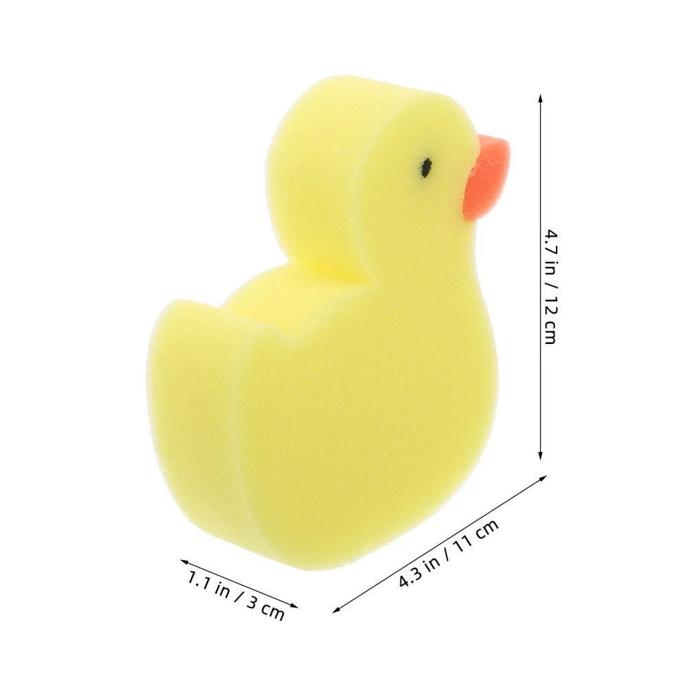 4 Pcs Little Yellow Duck Bath Brush Toddler Child Scrubber for Body