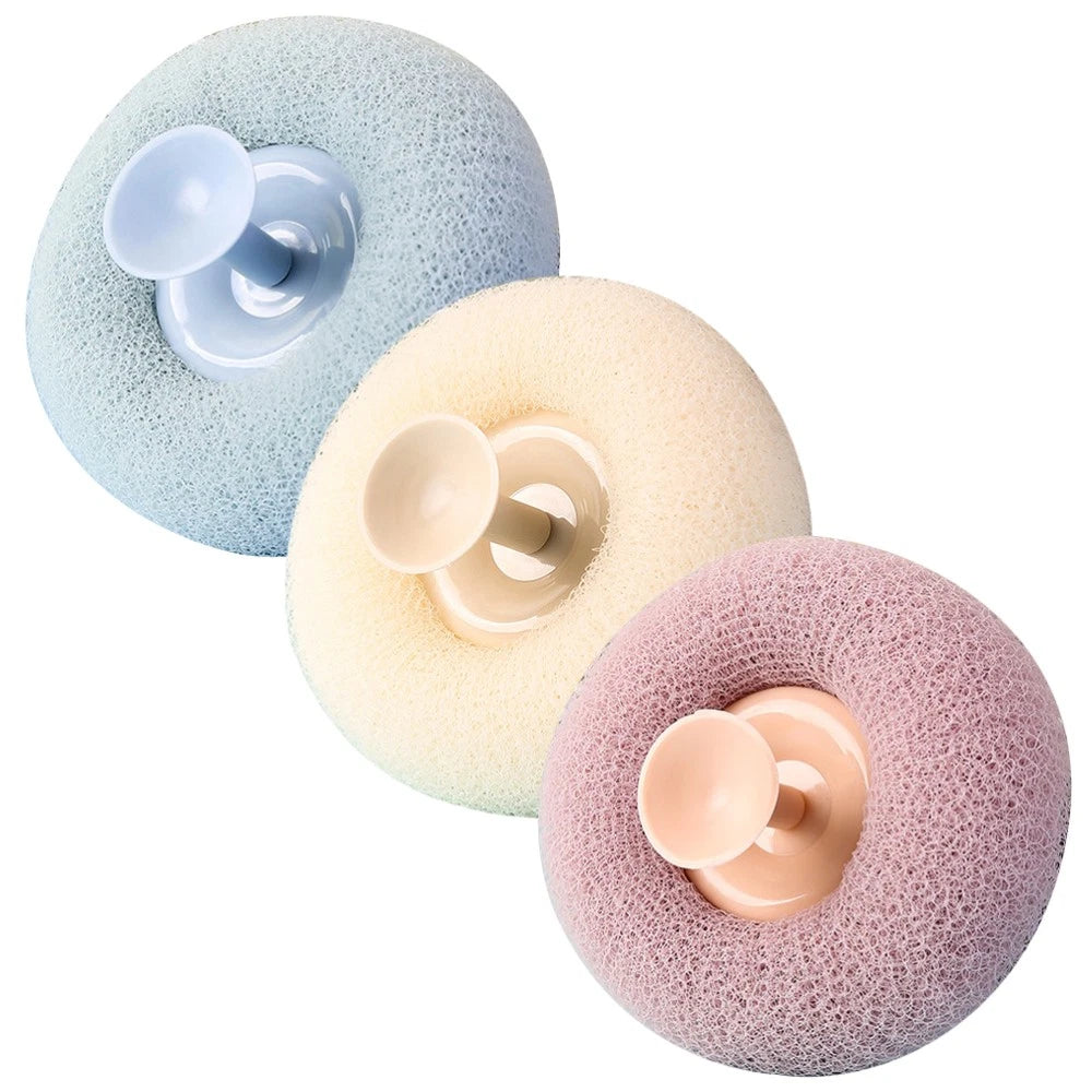 3 Pcs Bath Brush Scrubbers Shower for Mesh Puff Accessories