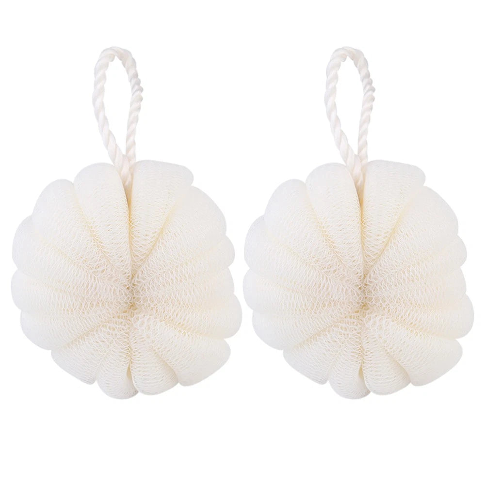 2 Pcs Petal Bath Ball Sponge Balls Shower Body Scrubber Baby Loofah Pad Pouf