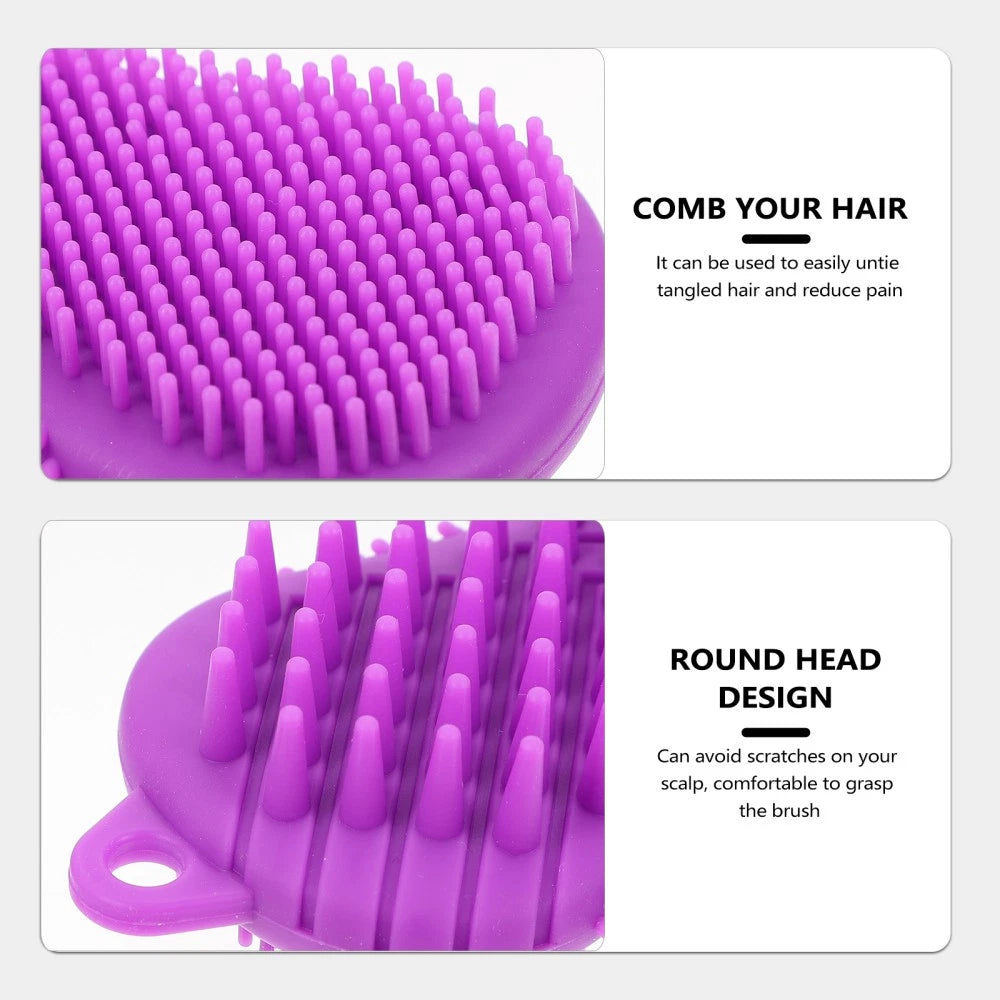 2 Pcs Silicone Bath Brush Scrubber for Body Baby Hair-washing Adults