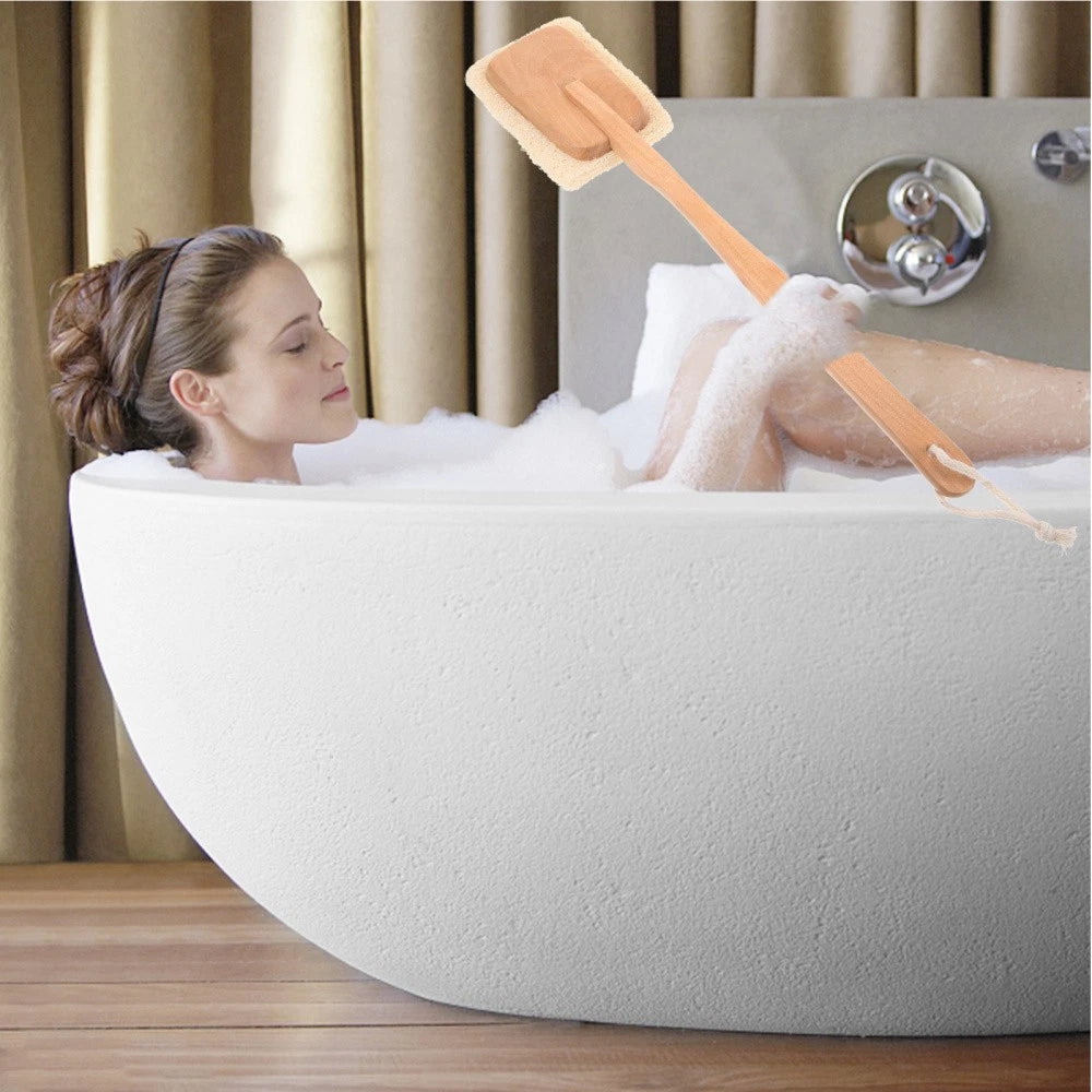 Back Massage Brush Shower for Men Cleaning Exfoliating Long Handle Bath