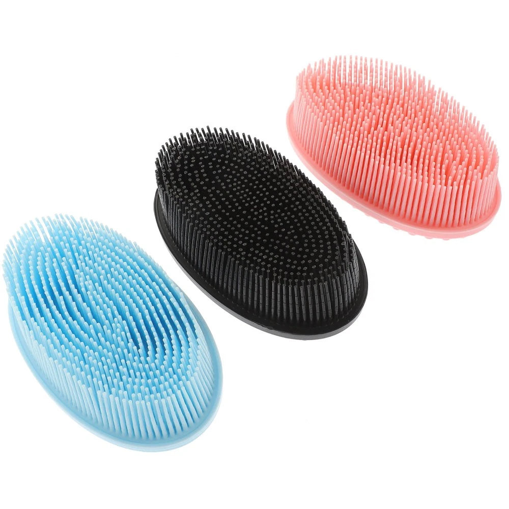 3 Pcs Shampoo Bath Brush Child Handheld Shower Scrubber for Body