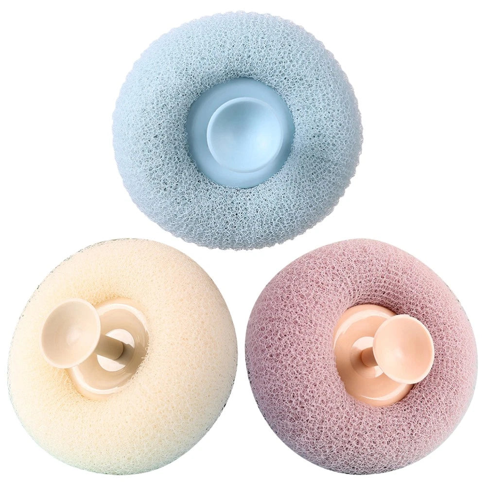 3 Pcs Bath Brush Scrubbers Shower for Mesh Puff Accessories