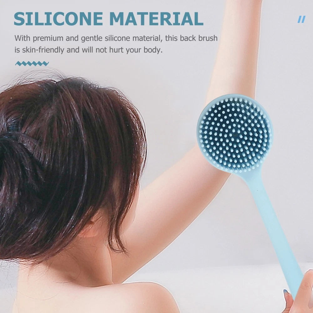 Silicone Bath Brush Man Backbrush for Shower Body Scrubber with Handle