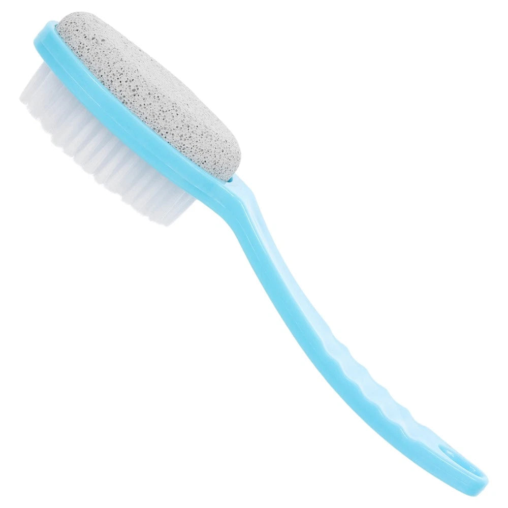 Foot Brush with Plastic Handle (Random Color) Bristle foot brush