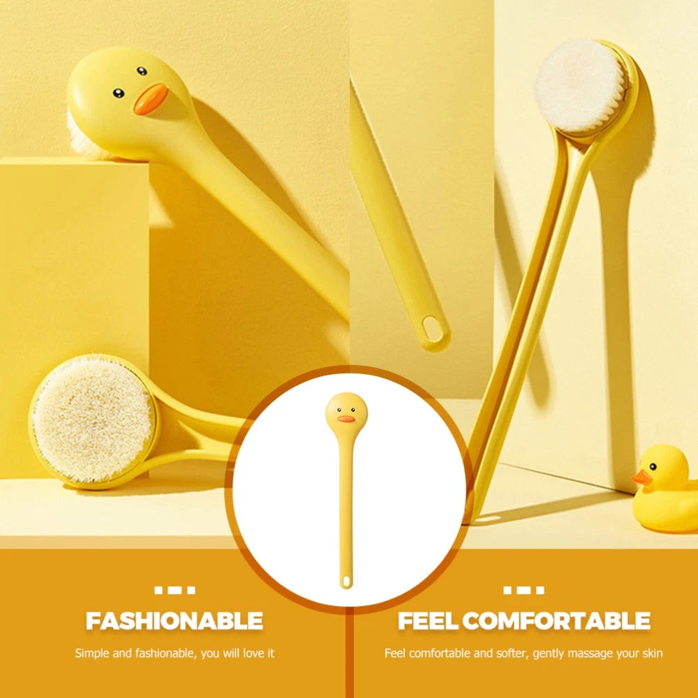 2 PCS Bath Brush Body Shower Scrubber Long Handle Wall-mounted Intelligent