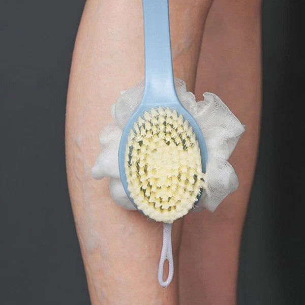 Long Handle Rubbing Back Bath Brush Flower Ball For Adult Soft Hair Dual PurYYR