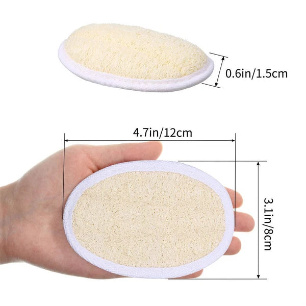 1/2/5X Biodegradable Shower Brushes Natural Loofah Exfoliating Sponge for Bath/