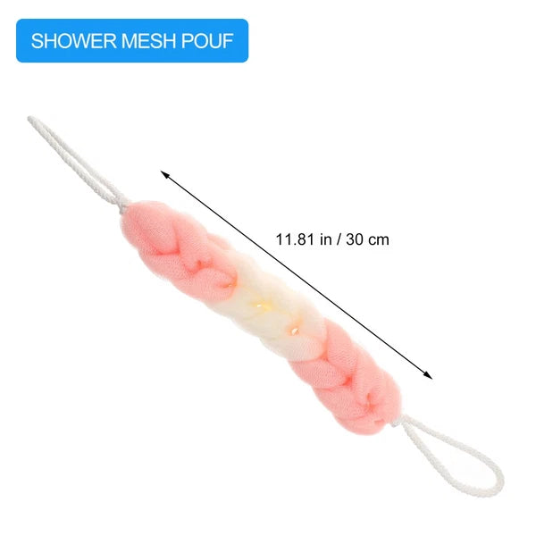 3 Pcs Back Scrubber Shower Scrunchie Bath Towel Man Loofah Exfoliating Body