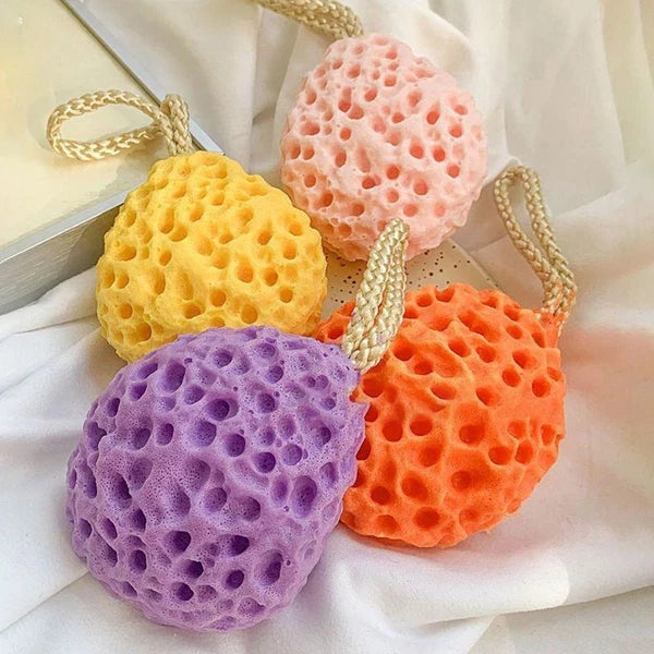 Soft Massage Brush Honeycomb Shower Puff Portable Sponge Bath Ball  Baby