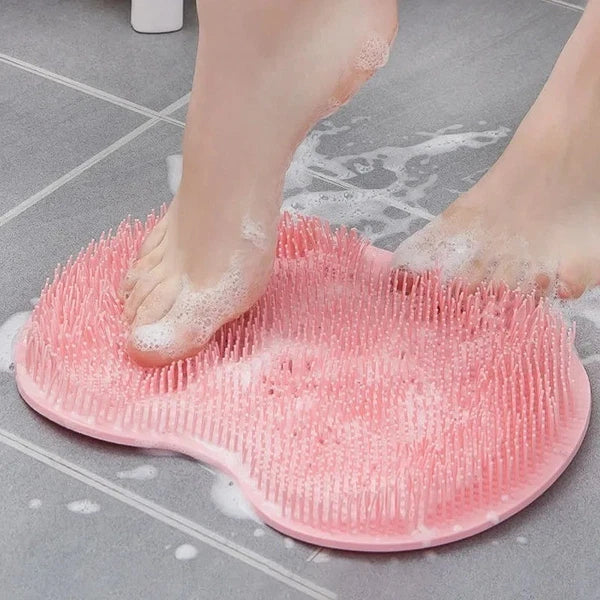 Silicone Rub Back Brush Non-slip Wash Foot Pad with Sucker Massage Shower Mat