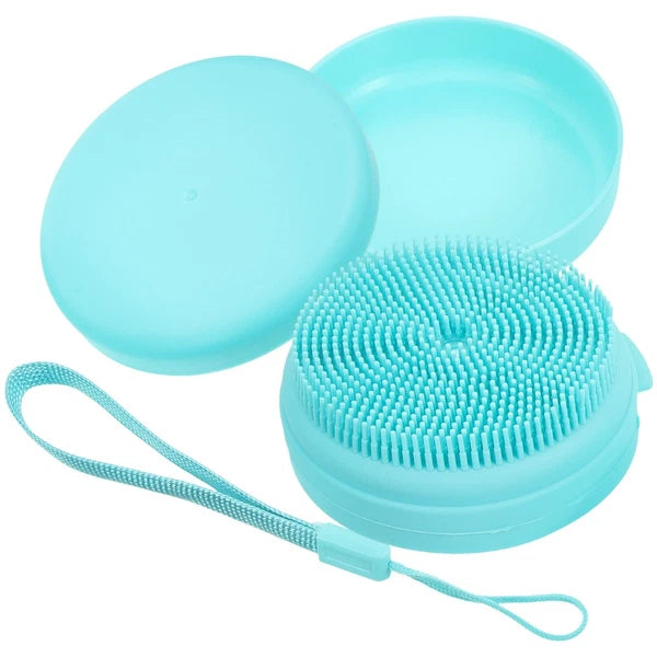 Bath Brush Bathing Silicone Body Scrubber Man Travel Reusable Shower Cleaning