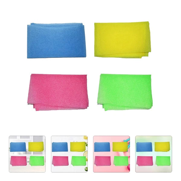 8 Pcs Back Scrub Foam Towel Exfoliator for Shower Bath Scrubber Body Brushes