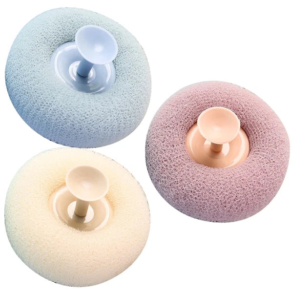3 Pcs Bath Brush Scrubbers Shower for Mesh Puff Accessories