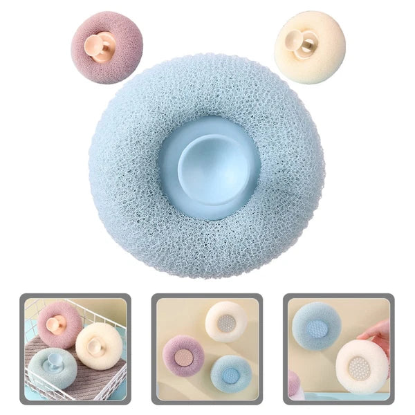 3 Pcs Bath Brush Scrubbers Shower for Mesh Puff Accessories