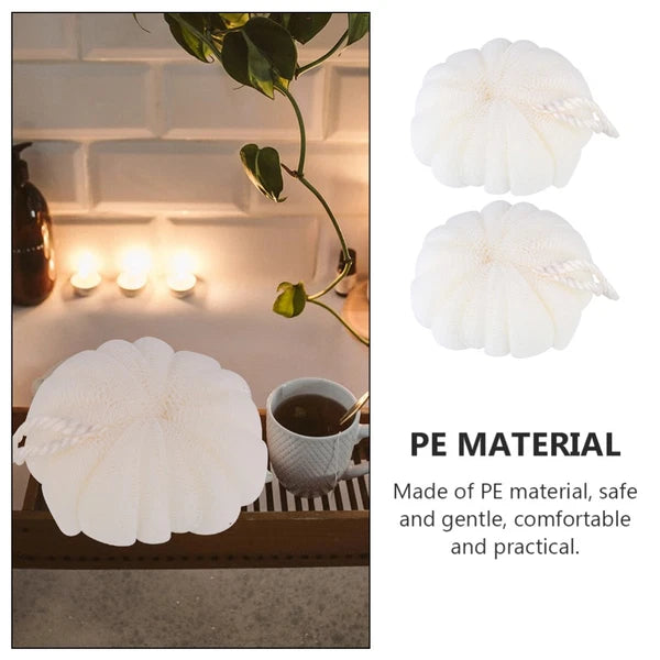 2 Pcs Petal Bath Ball Sponge Balls Shower Body Scrubber Baby Loofah Pad Pouf