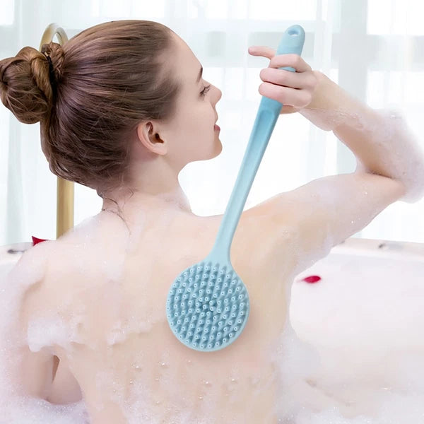 Silicone Bath Brush Man Backbrush for Shower Body Scrubber with Handle