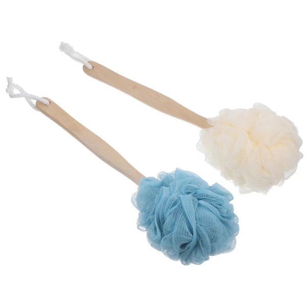 2 Pcs Body Scrubber Brush Exfoliating Shower Brushes Man Long Handle Bathing