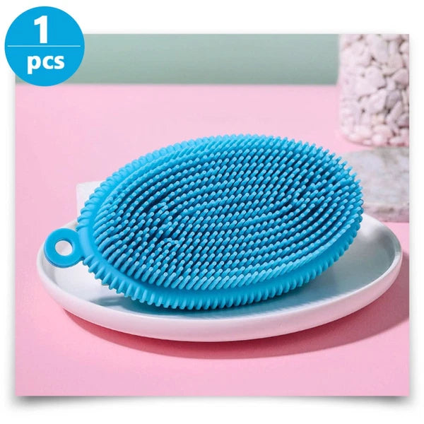 2 Pcs Bath Brush Body Exfoliator Man Newborn Cleaning Silicone Scrubber