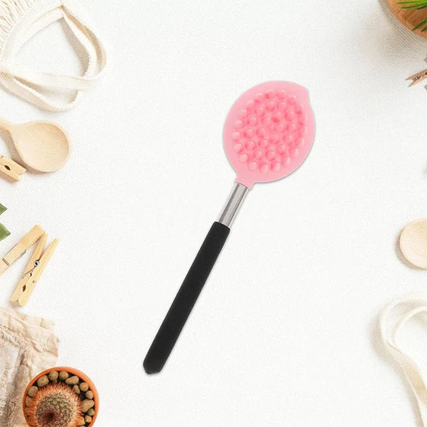 2 Pcs Bath Brush Child Body Bathing Tool Ergonomic Silicone Scrubber