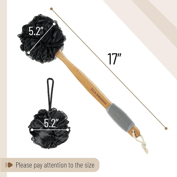Loofah with Handle Loofah Back Scrubber Back  Loofah Brush on A Stick NEW